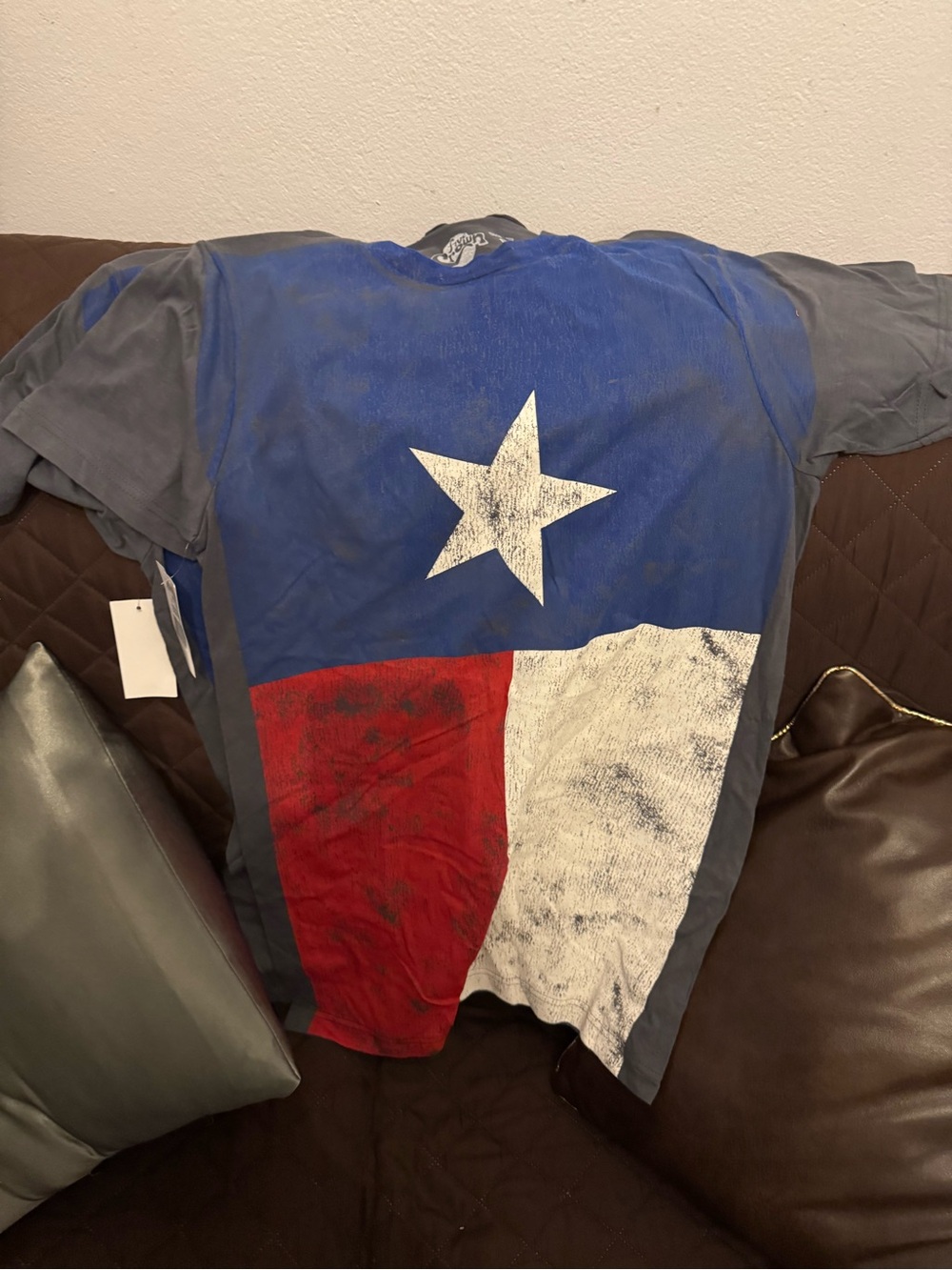 Flag Graphic Short Sleeve Tee in Blue, Red & White 4 july